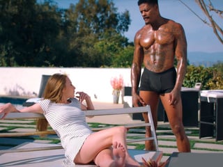 Horny Kyler Quinn finds a surprise black cock to investigate