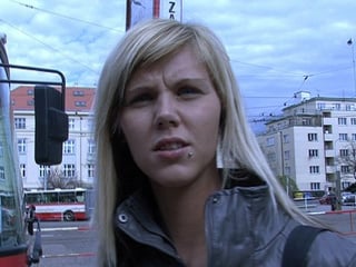 CZECH STREETS - Ilona takes cash for public sex