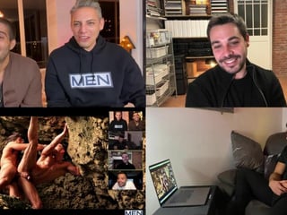 Watching gay porn together has never been so much fun - Diego Sans, Paddy O'Brian and Alter Sin
