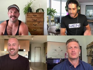 Gay men watching porn via webcam - Luke Adams and Diego Sans