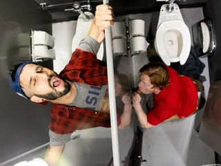 Helping hand at the urinals - Romeo Davis and Kyle Connors