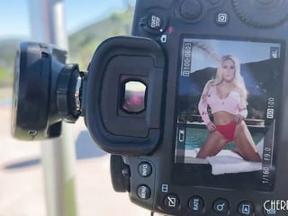 Cherry of the Month Savannah Bond BTS Plays With Big Tits