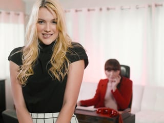 Shy assistant getting fucked by transgender boss - Kenna James and Natalie Mars