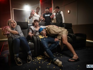 Cinema creeper hunting for gay cocks! - Dante Colle,Michael Boston and Troye Dean