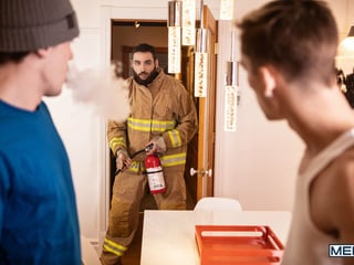 False alarmed fireman fucks the silly twink - Theo Brady and Tony D'Angelo