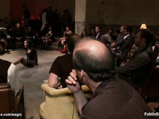 Hot mixed slave fucked in public