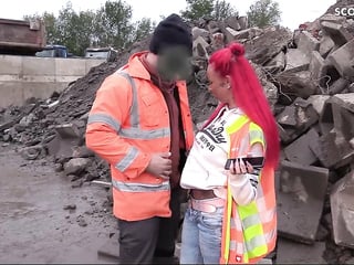 German Teen Anni Let Stranger Fuck Her Outside To Made Deal