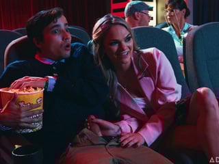 Nasty couple fucking in a public cinema - Athena Faris, Ricky Spanish