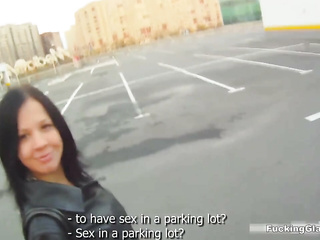 Brunette European Girl Gets Nailed Hard By A Stranger Outdoors