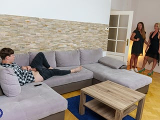 Stepson loves mature porn and getting caught watching it!