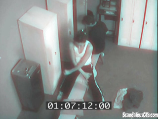 Locker room fuck between fit slut and jock