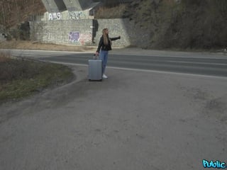 Hot hitchhiker picked up from a busy road - Zlata Shine