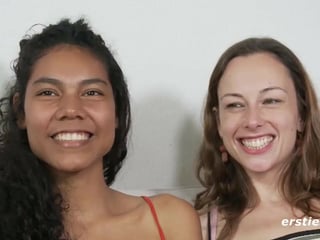 Two Raunchy Forest Girls Get Frisky Outside