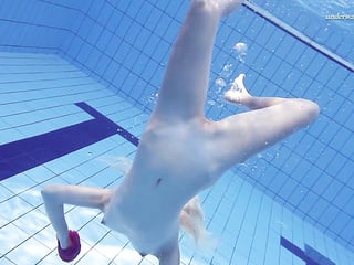 Elena Proklova underwater mermaid in pink dress