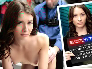 Tiny and lazy teen thief Veronica Church busted stealing from his store