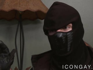 Burglar anally fucked and rimmed by hunky stranger