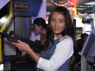 Fucking a hot girl in a game room - Veronica Church