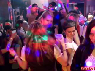 Party girls in stockings are naturals at sucking dick