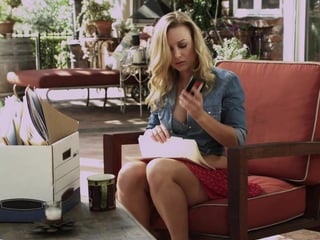 Busty Bibi Jones' tits sway back and forth