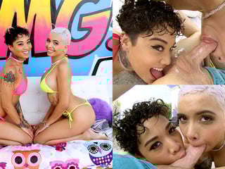 Aaliyah And Honey Go A Little Crazy On A Dick