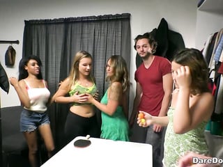 Ping pong party turns into college dorm orgy