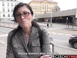 Smiley Czech Cougar Picked Up On Street POV 