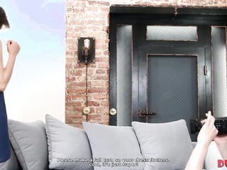 Agent Lures Exotic Model Into Awesome Quickie On The Couch 