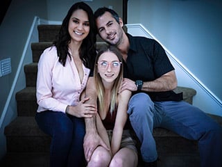 FOSTER TAPES Lonely Foster step daughter Offers Her Body - Alexis Zara and Macy Meadows