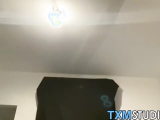 Skinny amateur twink Hector White masturbates and cums