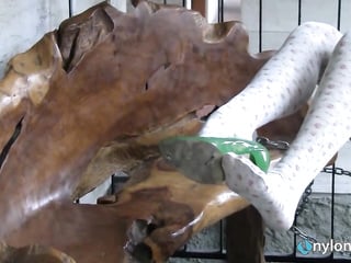 Sweet blonde models satisfying stockings just for you