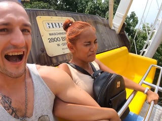 Big ass Thai amateur girlfriend fun day out with horny sex once back home