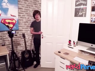 Busty UK babe Abbi Price ball licking and dick sucking POV