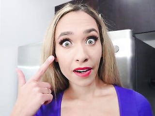 BRATTY MILF Look Up Stepson, My Eyes Are Up Here!! - Briana Banderas
