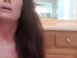 Glamorous MILF Diamond Fox bathroom banging horny stepson