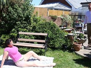 BBW Eva Jayne is fucking with her neighbor outdoor