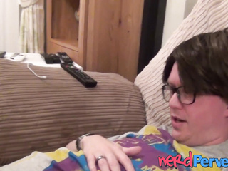 Natural tits teen Missy Kink deepthroats big nerd cock POV