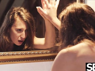 Watch her big natural tits bounce as they get covered in sexy cum