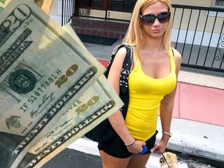 Cute Blondie Gets misleaded on the Bus
