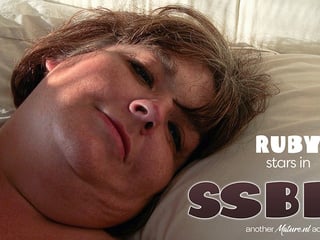 SSBBW Ruby plays in bed with her huge saggy tits and fat pussy!