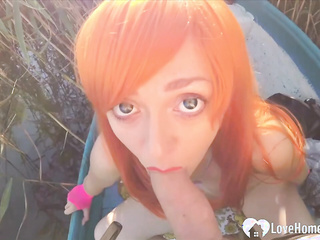 Cosplayer sucks me off by the lake