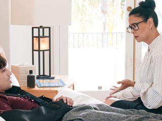 Disabled 18yo guy visited by his mature teacher Dana Vespoli