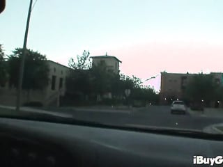 Horny cock sucking teen gives head in POV