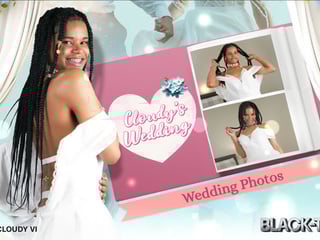 BLACK TGIRLS - Cloudy Vi On Her Wedding Dress Masturbation