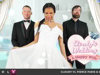 TGIRLS XXX - Cloudy Vi Gets Threesome On Wedding Day