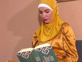 Big hard cock instead of a book