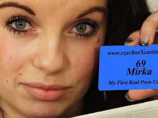Mirka at her first porn casting
