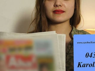 Karolina's first porn casting