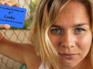 Lenka at her first porn casting