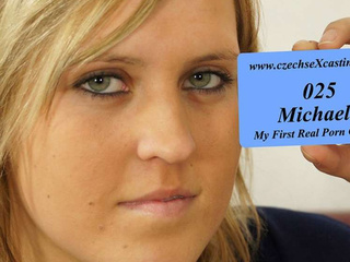 Blonde chubby teen at her first porn casting