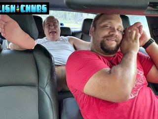 Chub Matt is so happy Devon sniffs his feet for a brief minute